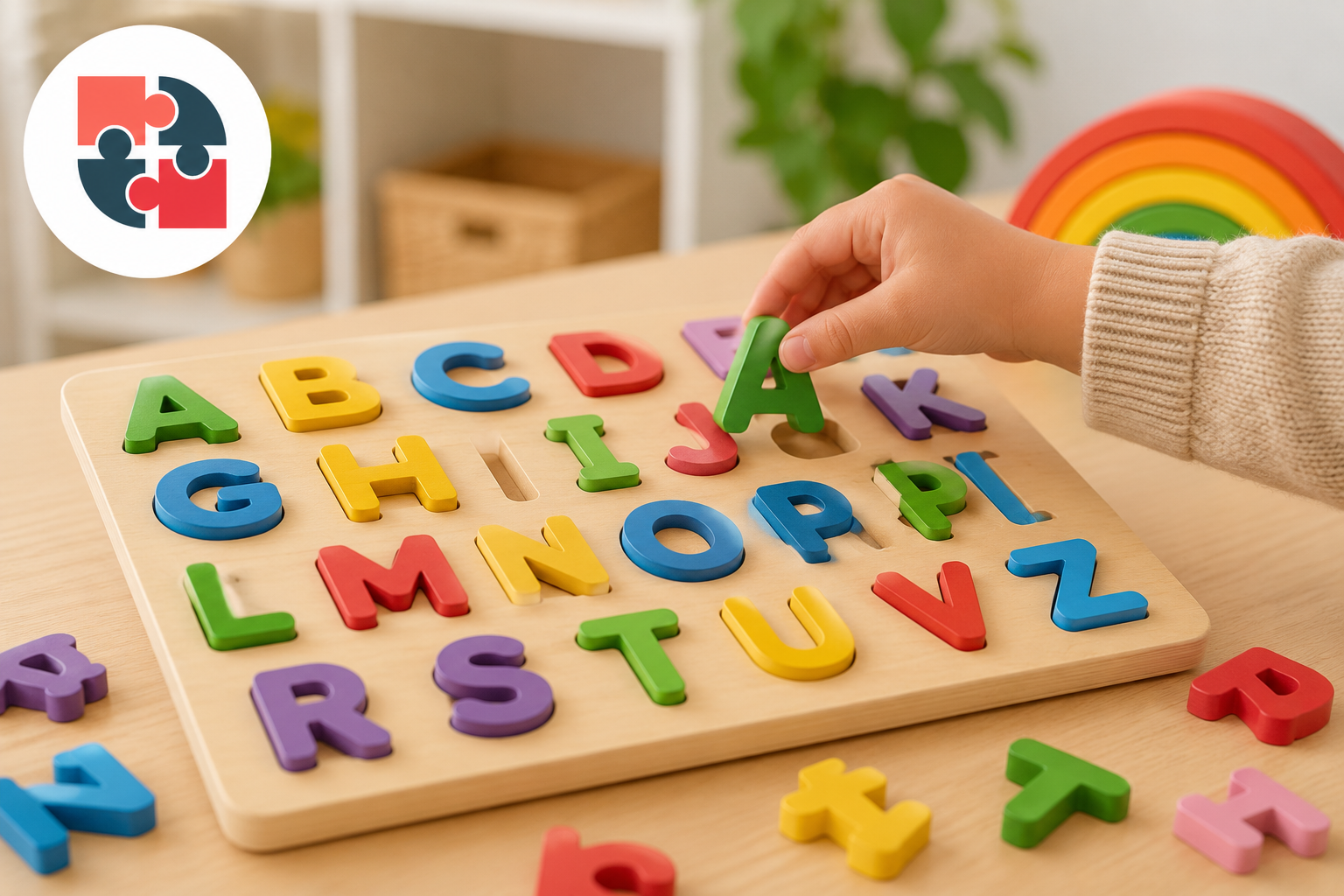 wooden alphabet puzzle