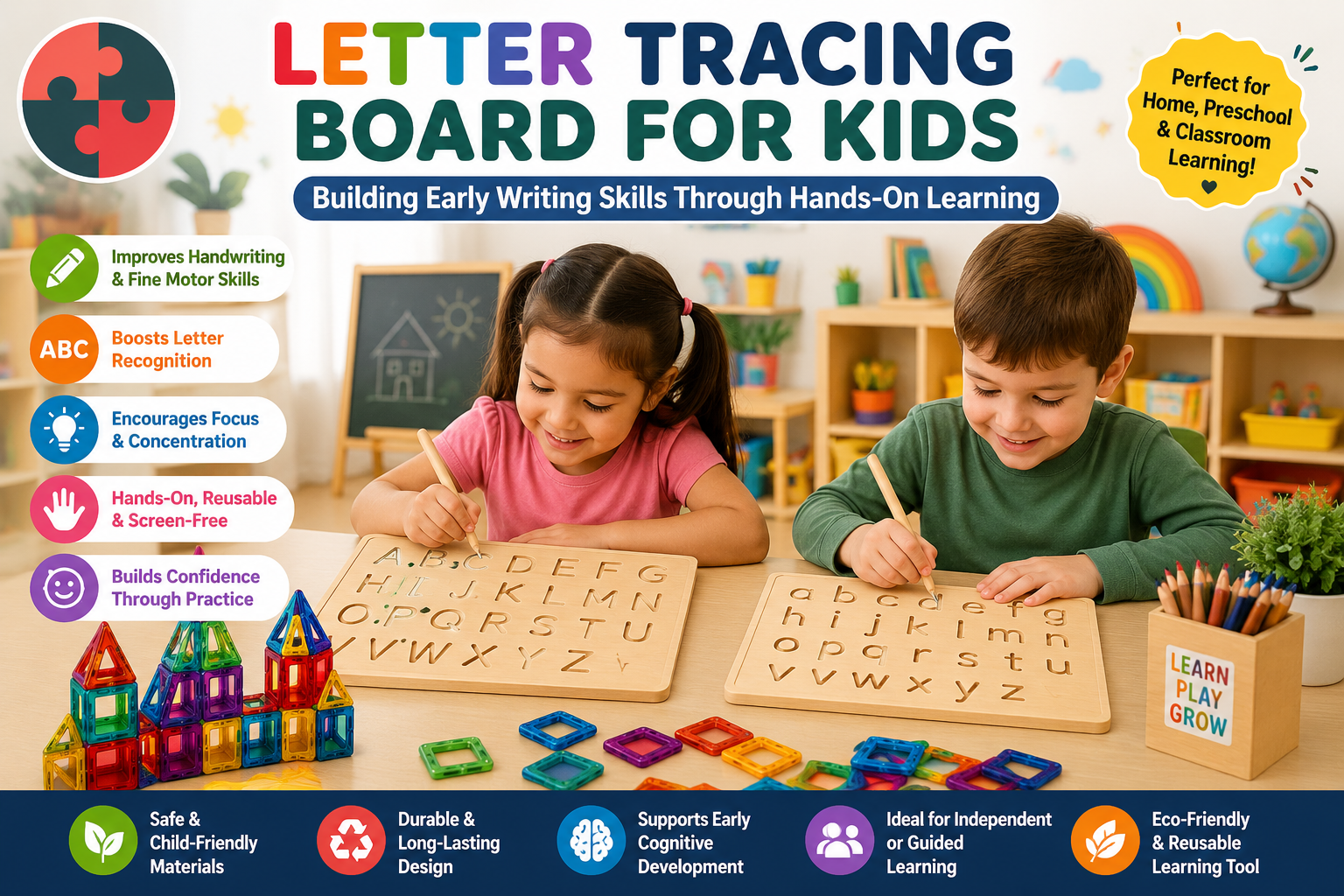 Letter Tracing Board for Kids
